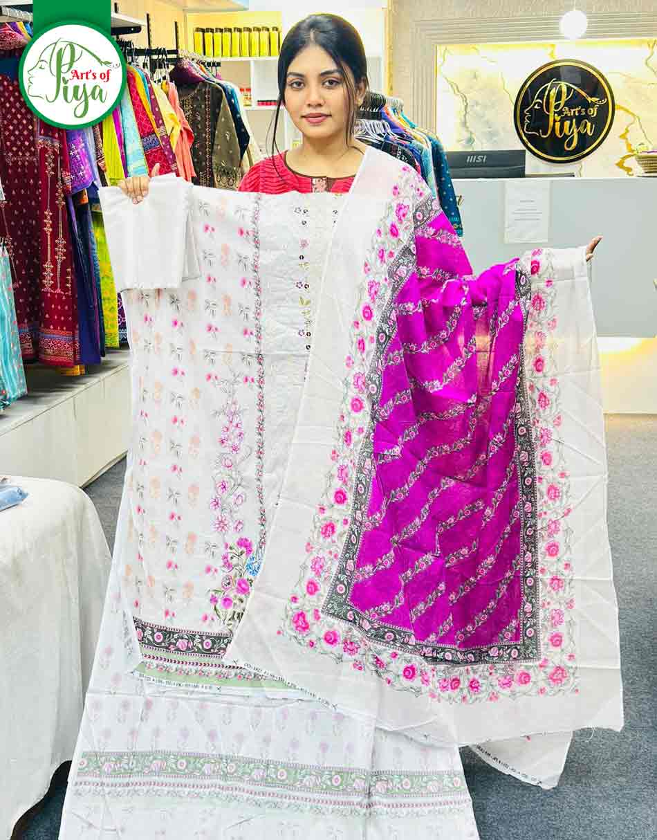 Pakistani Inspired Riyadh 100% Cotton (Unstitched)