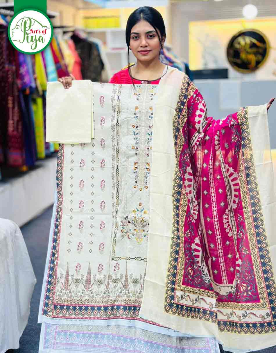 Pakistani Inspired Riyadh 100% Cotton (Unstitched)