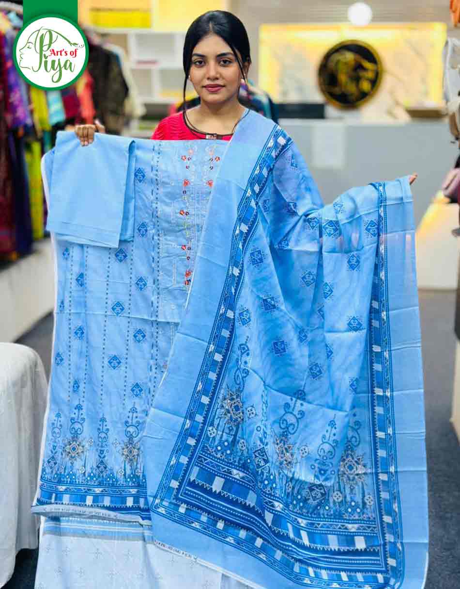 Pakistani Inspired Riyadh 100% Cotton (Unstitched)