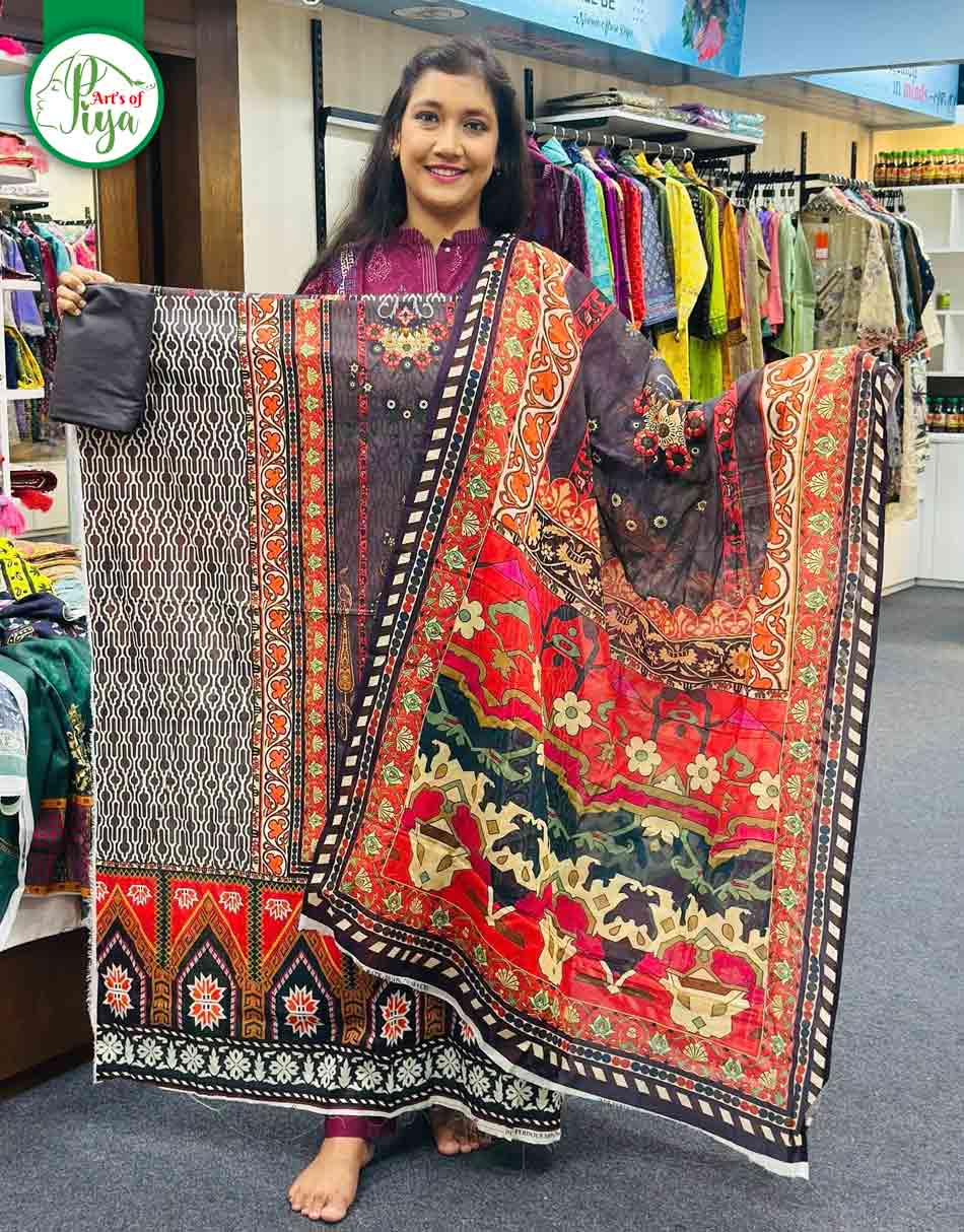 Zamzam Swiss Cotton Lawn Unstitched Three-Pieces