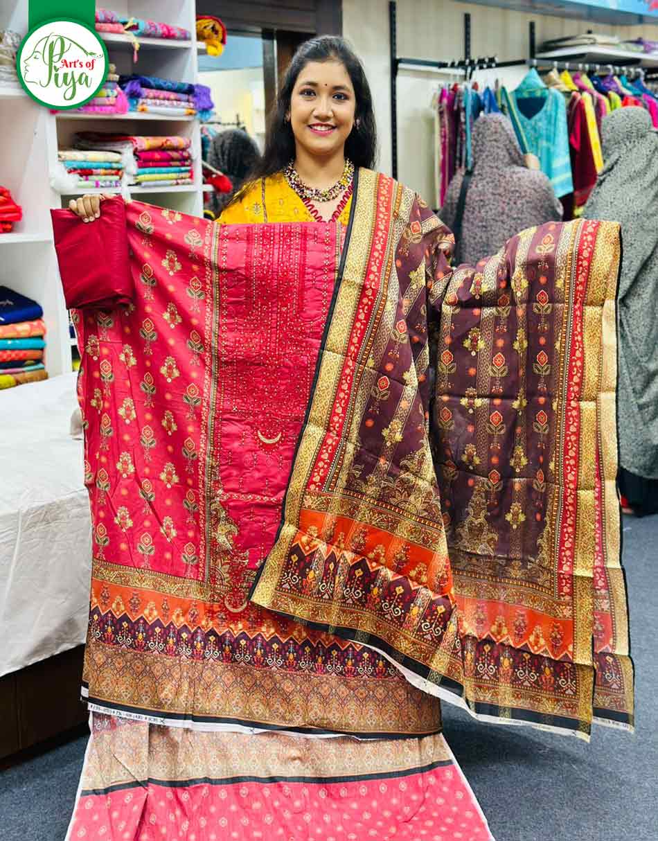 Pakistani Inspired Riyadh 100% Cotton (Unstitched)