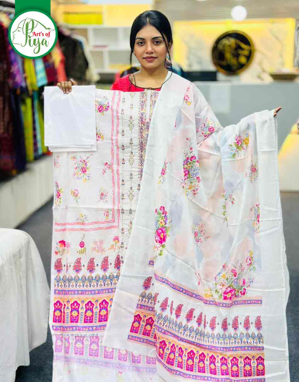 Pakistani Inspired Riyadh 100% Cotton (Unstitched)