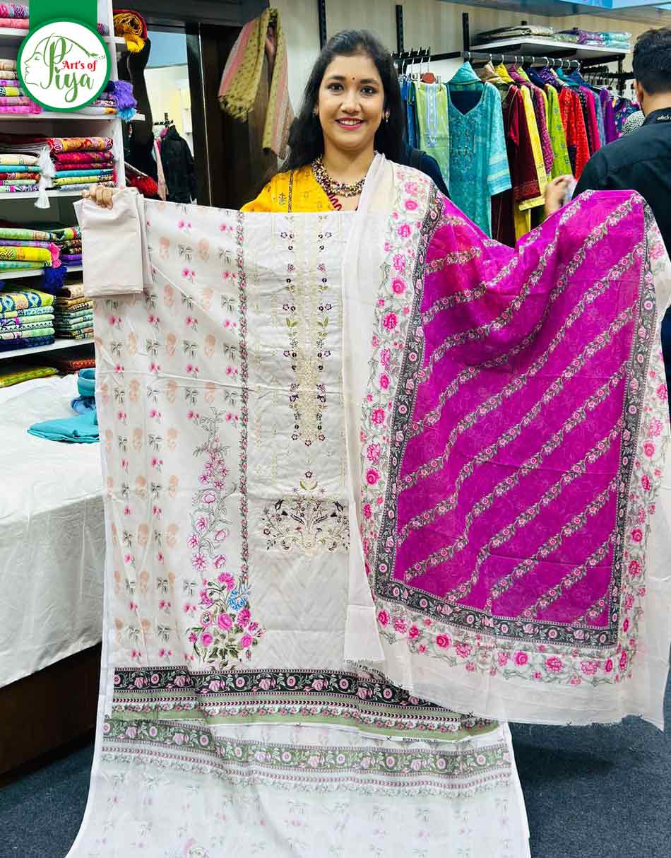 Pakistani Inspired Riyadh 100% Cotton (Unstitched)