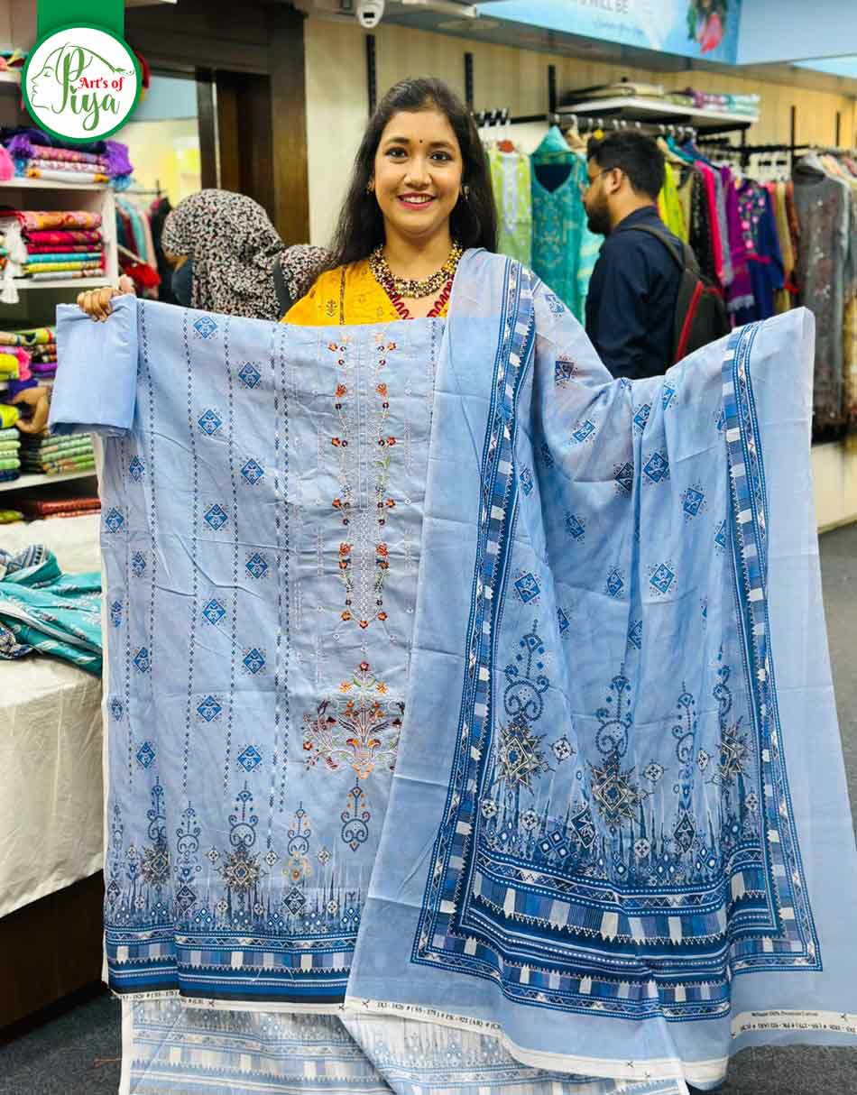 Pakistani Inspired Riyadh 100% Cotton (Unstitched)