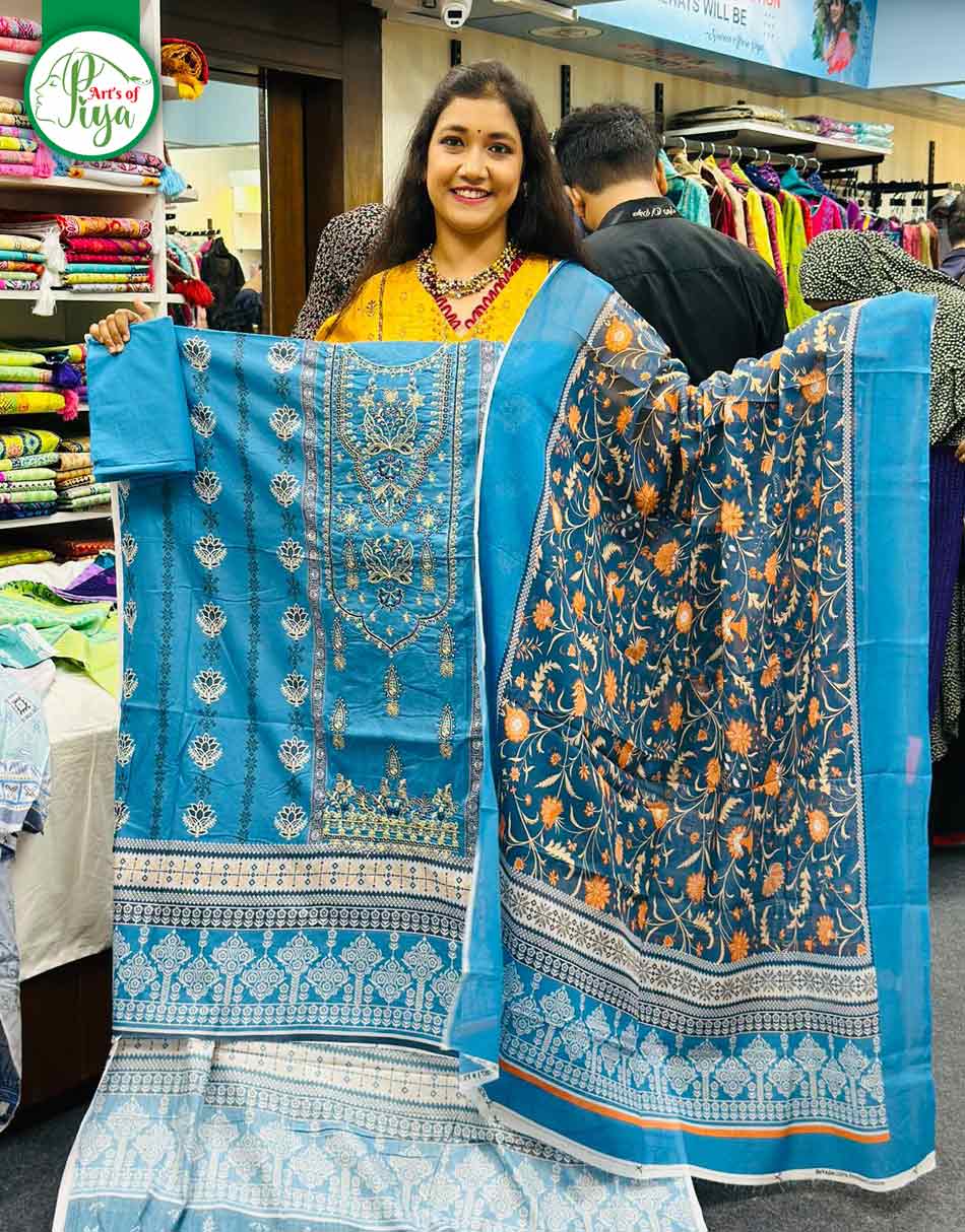 Pakistani Inspired Riyadh 100% Cotton (Unstitched)
