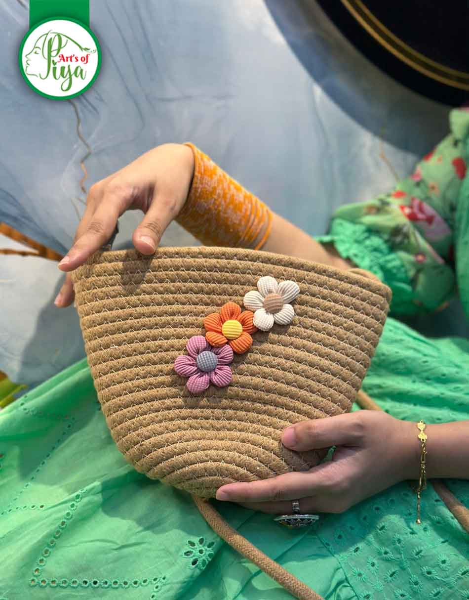 Handcrafted Straw Sling Bag