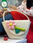 Handmade Crochet Flower Shoulder Bag