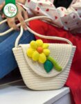 Handmade Crochet Flower Shoulder Bag