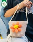 Handmade Crochet Flower Shoulder Bag