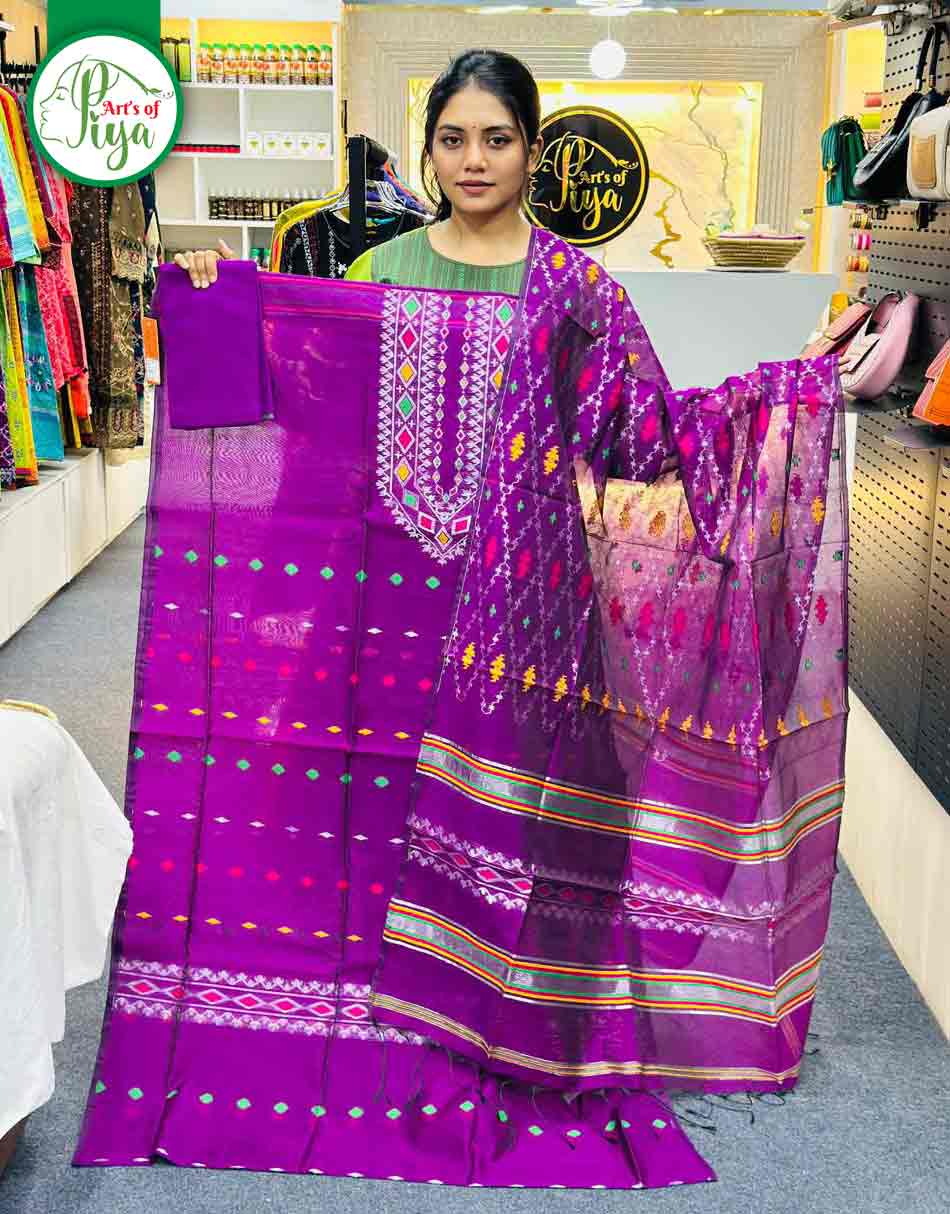 Exclusive Unstitched Jamdani