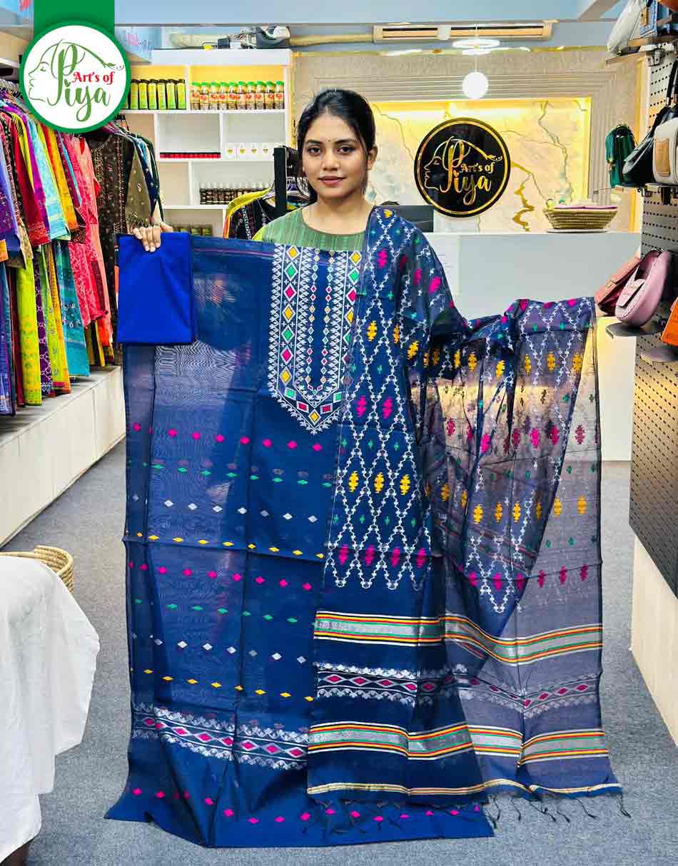Exclusive Unstitched Jamdani
