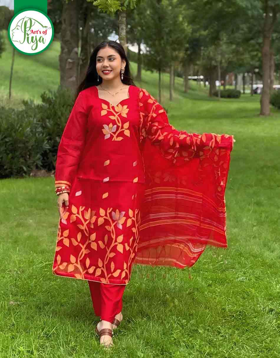 Tantuj Jamdani (Unstitched)