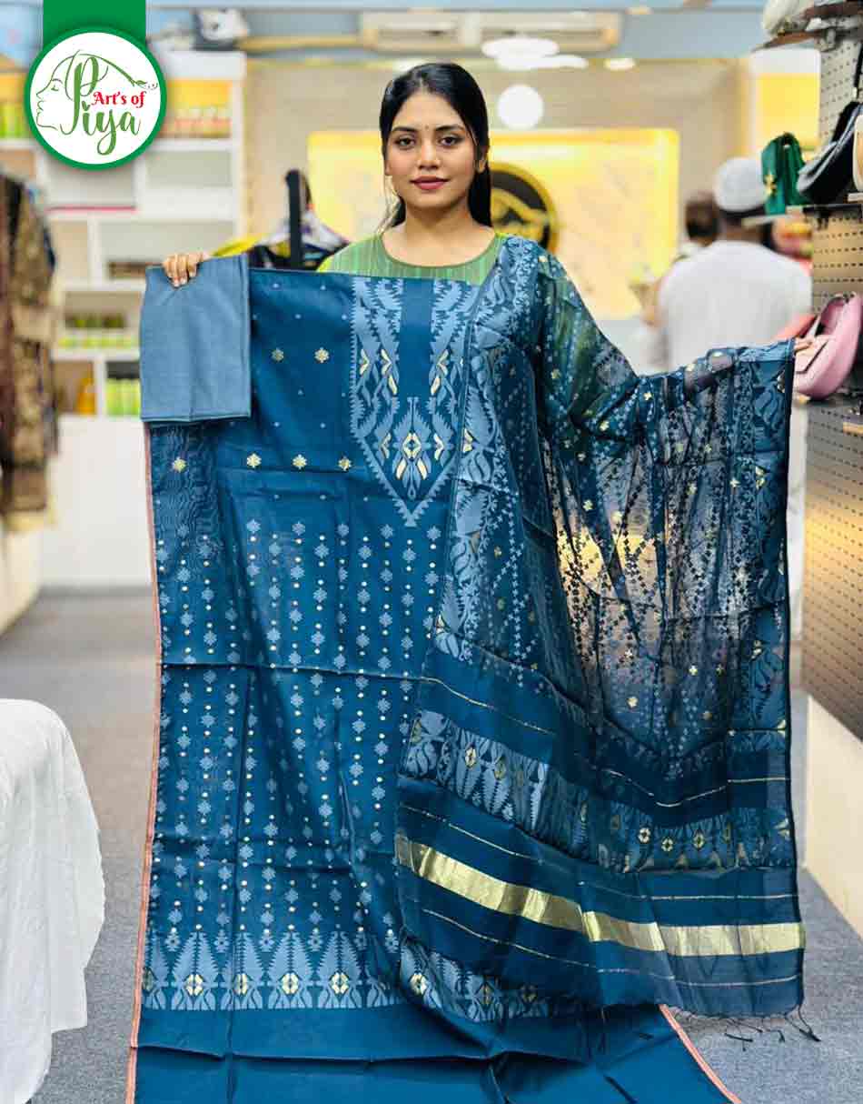 Exclusive Unstitched Jamdani