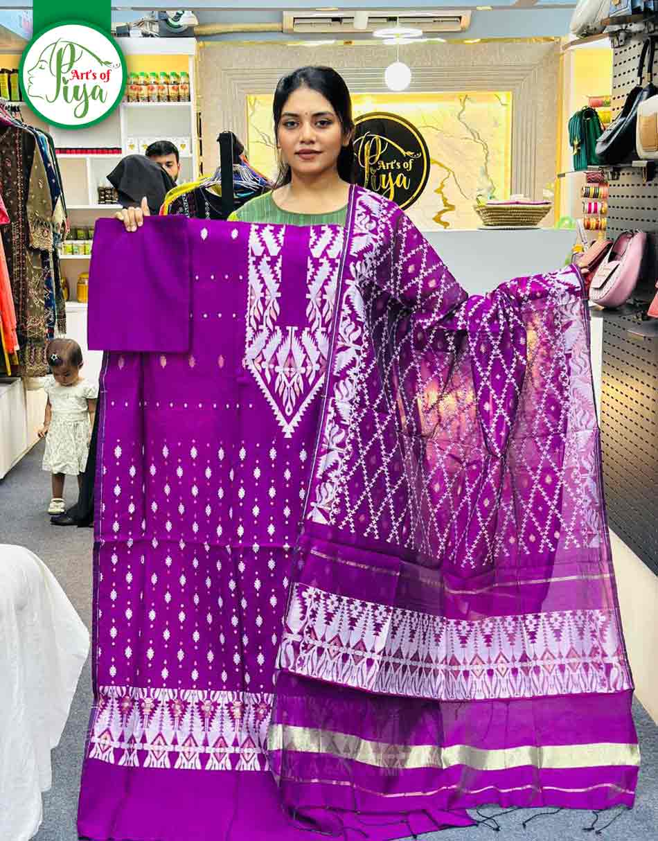 Exclusive Unstitched Jamdani
