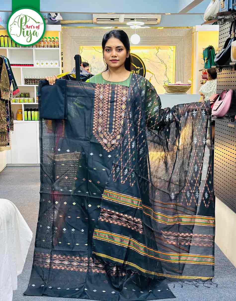Exclusive Unstitched Jamdani