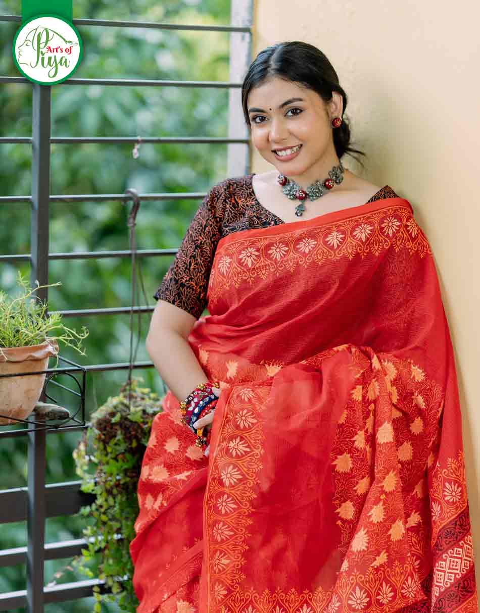 Kota Block Saree