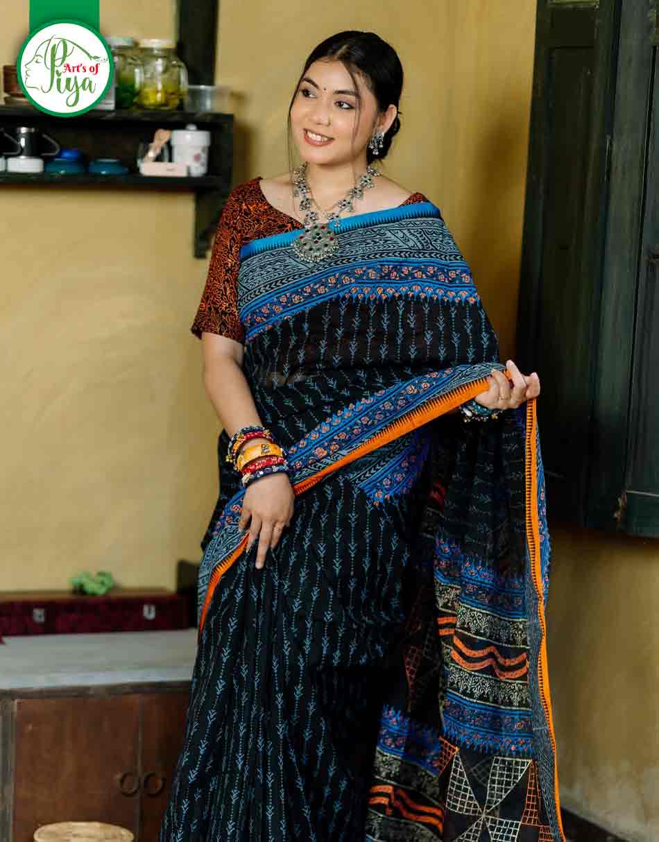 Kota Block Saree