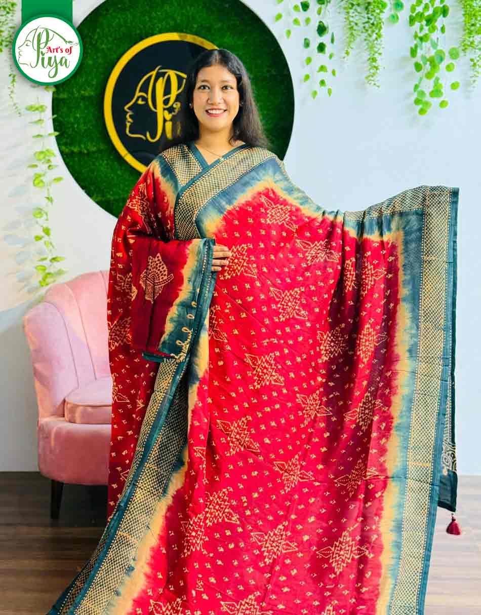 VIP Silk Tai-Dai Saree