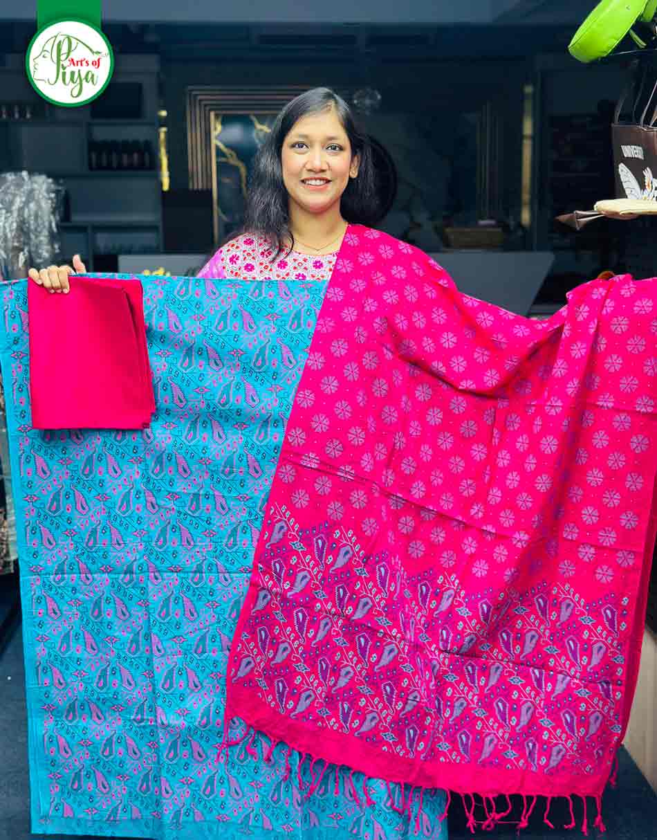 Screen Print - Unstitched Three Piece