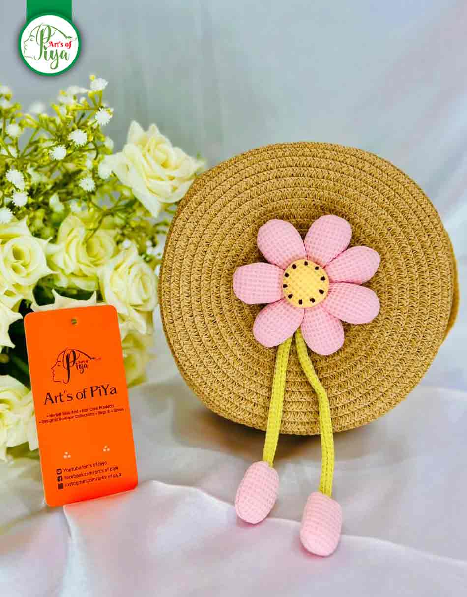 Handmade Crochet Flower Shoulder Bag