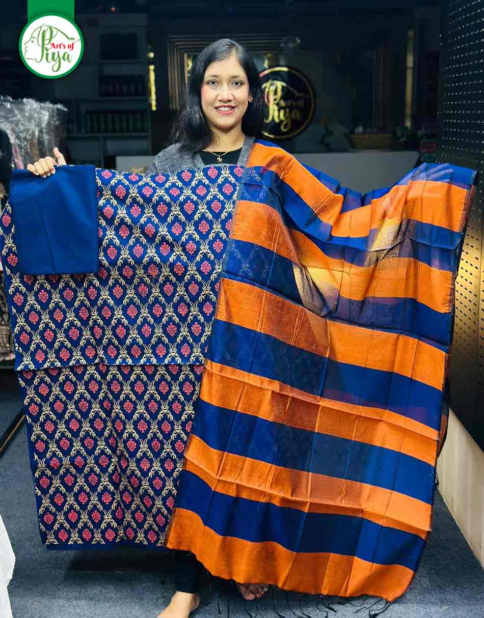 Screen Print - Unstitched Three Piece
