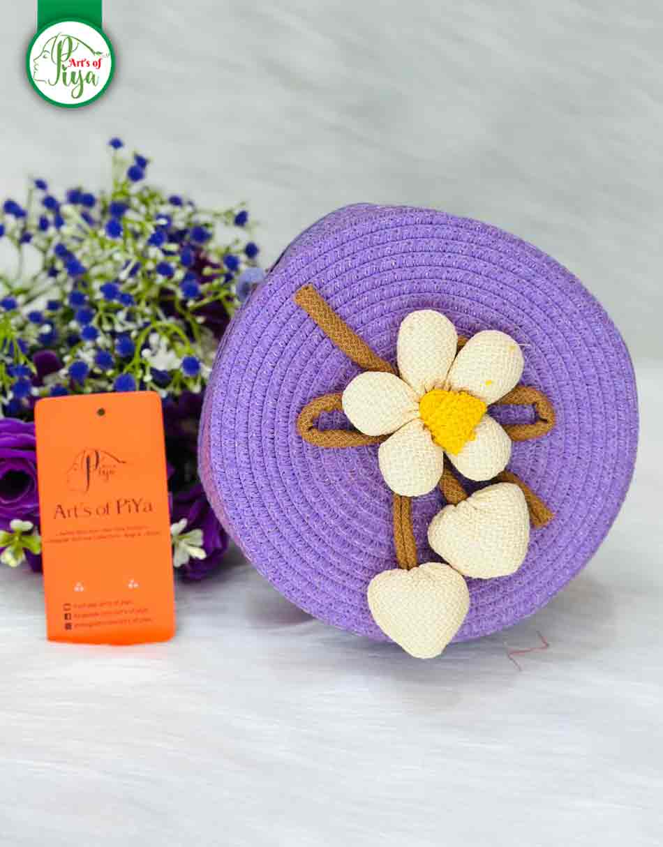 Handmade Crochet Flower Shoulder Bag