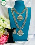 Antique Silver Bridal Temple Necklace Set