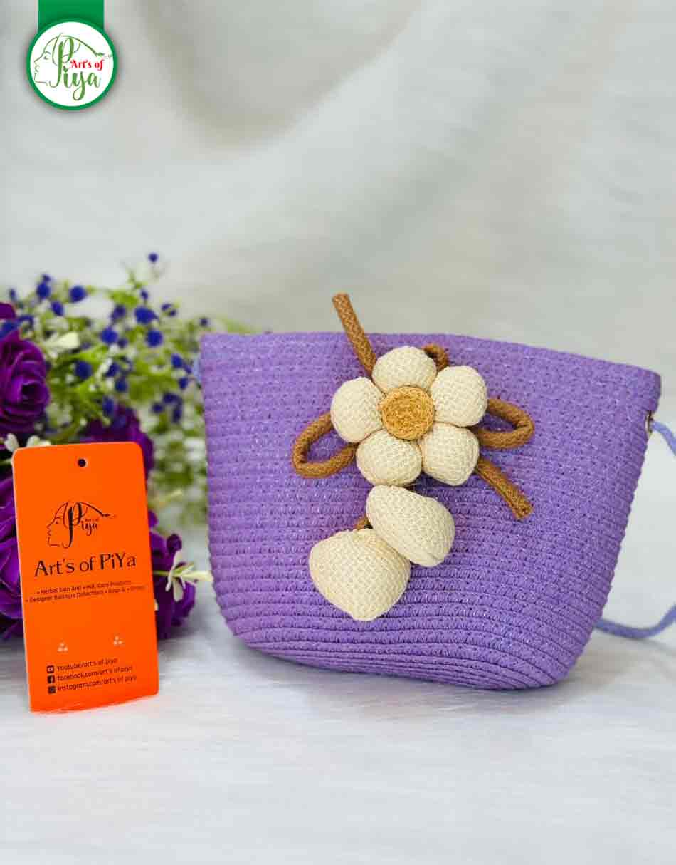 Handmade Crochet Flower Shoulder Bag