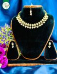 Ethnic Kundan Choker Necklace with Matching Earrings