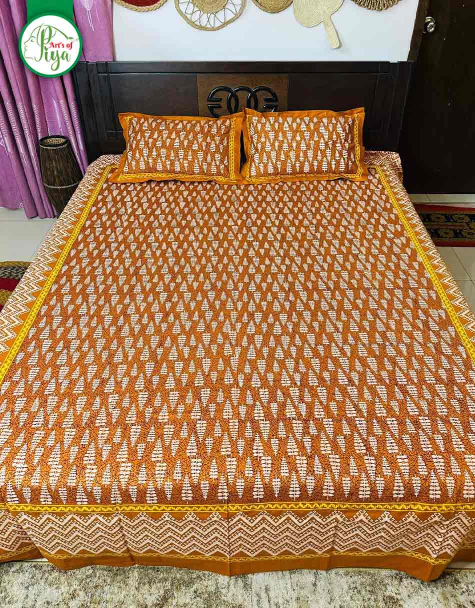 Premium Twill Cotton Printed Bedsheet with 2 Pillow Covers