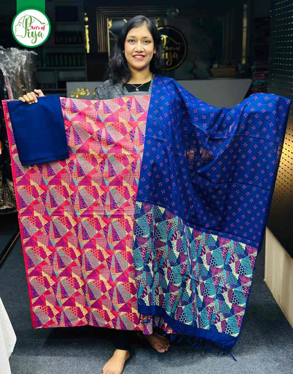 Screen Print - Unstitched Three Piece