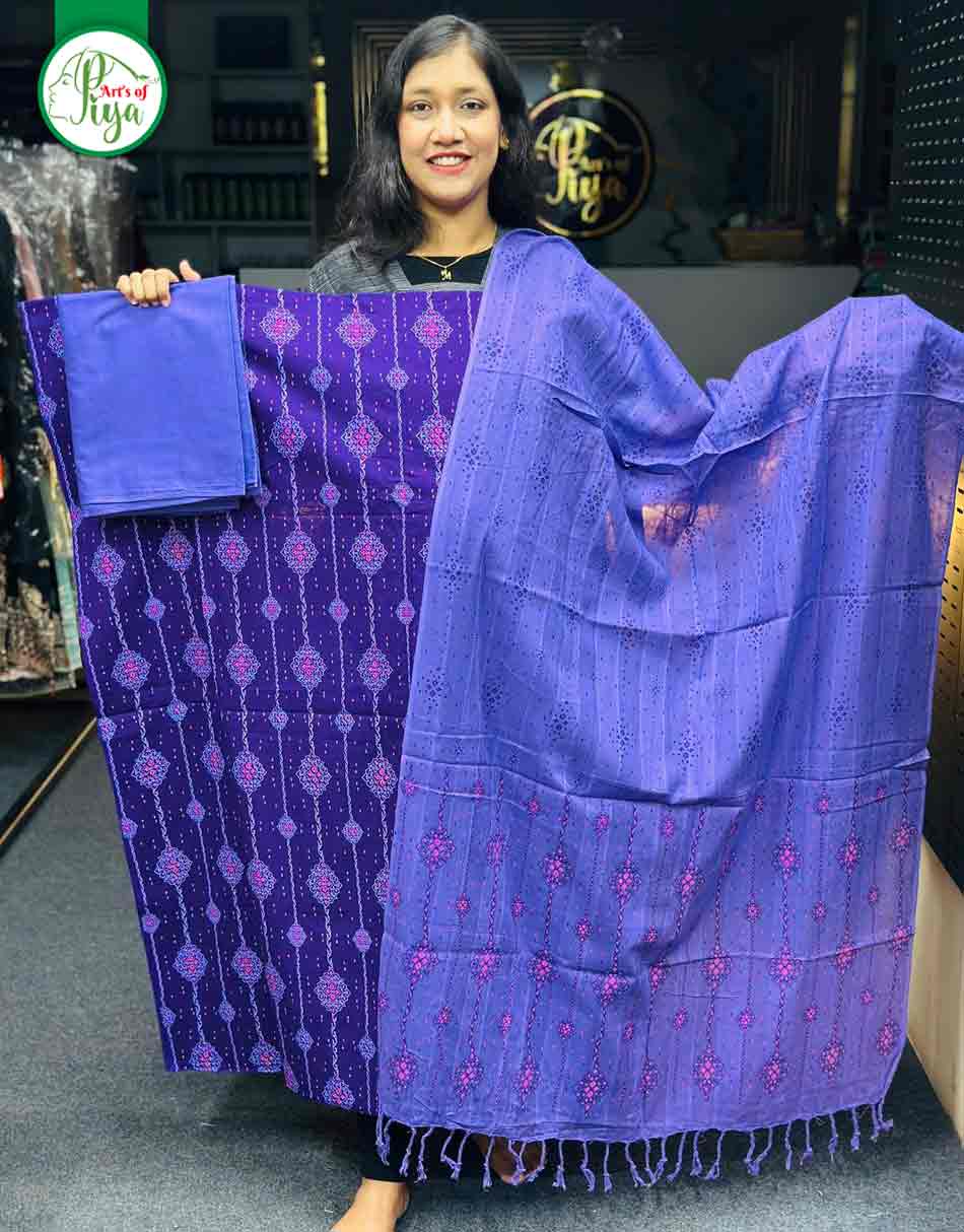 Screen Print - Unstitched Three Piece