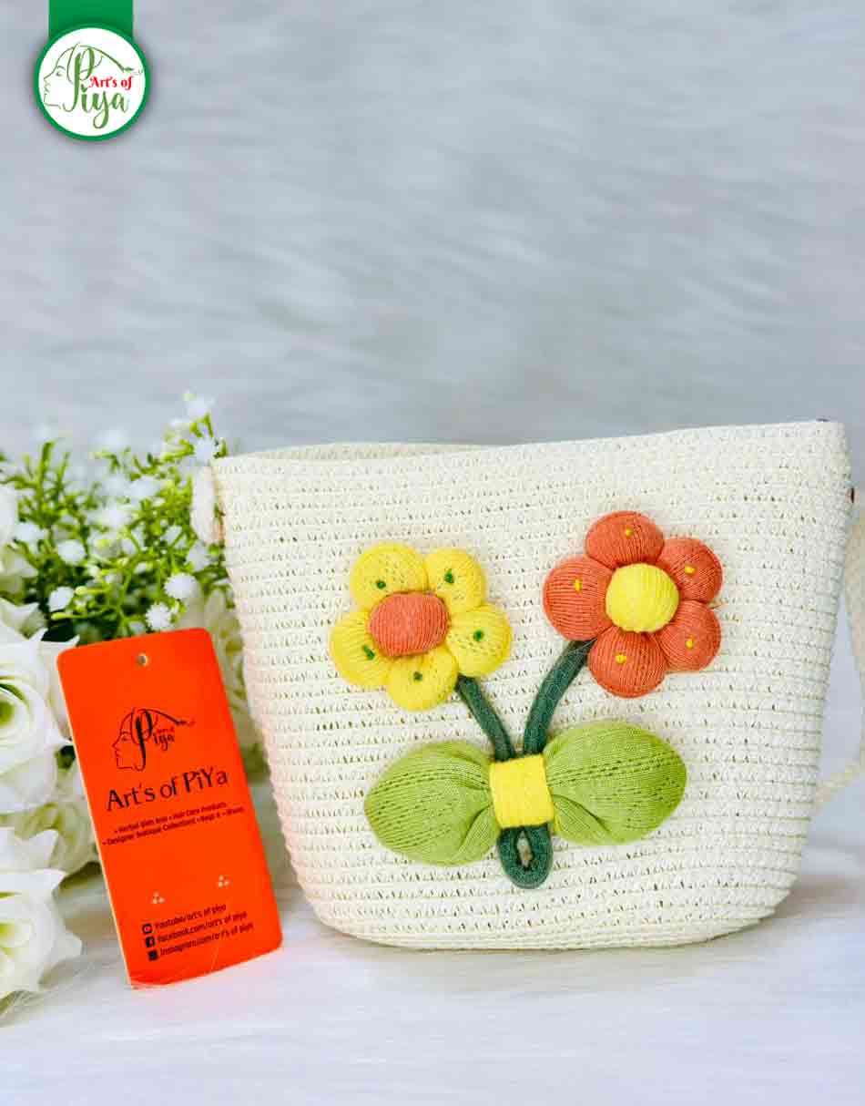 Handmade Crochet Flower Shoulder Bag