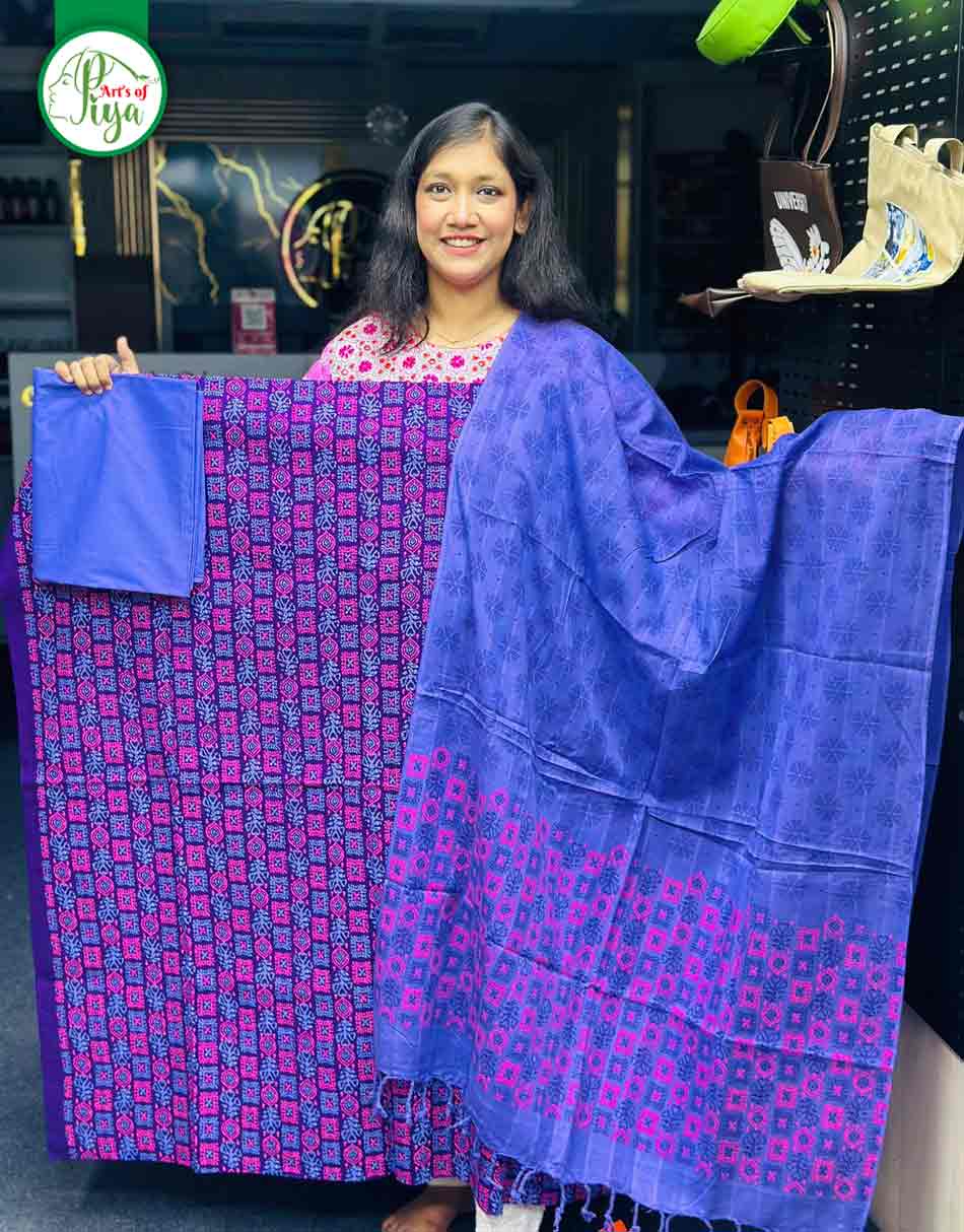 Screen Print - Unstitched Three Piece