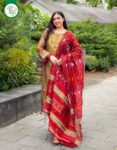 Jamdani Exclusive Unstitched (Golden Maroon)